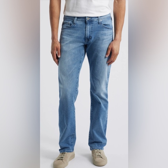 Ag Adriano Goldschmied Men’s The Protégé Straight Leg Jeans Medium Blue Sz 31x34 - Picture 1 of 13